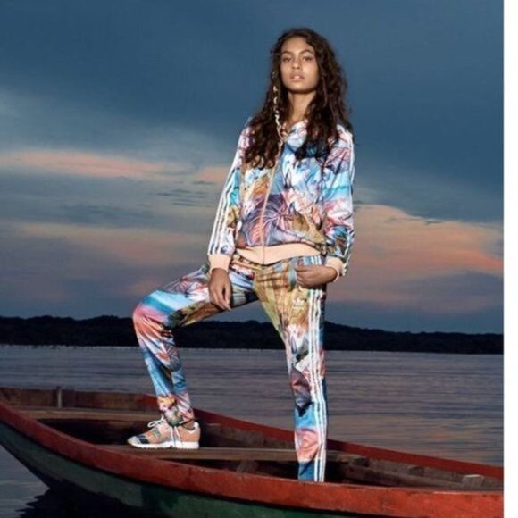 Adidas X The Farm Curso Dagua Firebird Lotus Water Track Pant - Picture 2 of 16